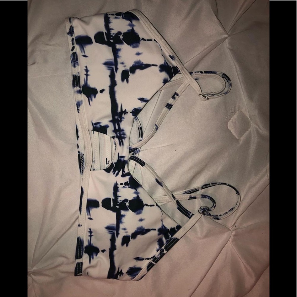 Romwe Tie Dye Bikini Top